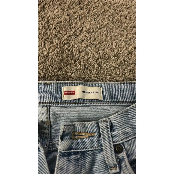 Vintage Wrangler Men's Acid Wash Jeans Size 32 Blue Denim 90s Style - Picture 5 of 5